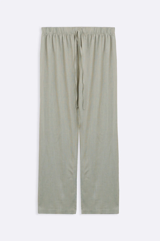 OAT WHITE EVERYDAY LINEN BLEND PANTS