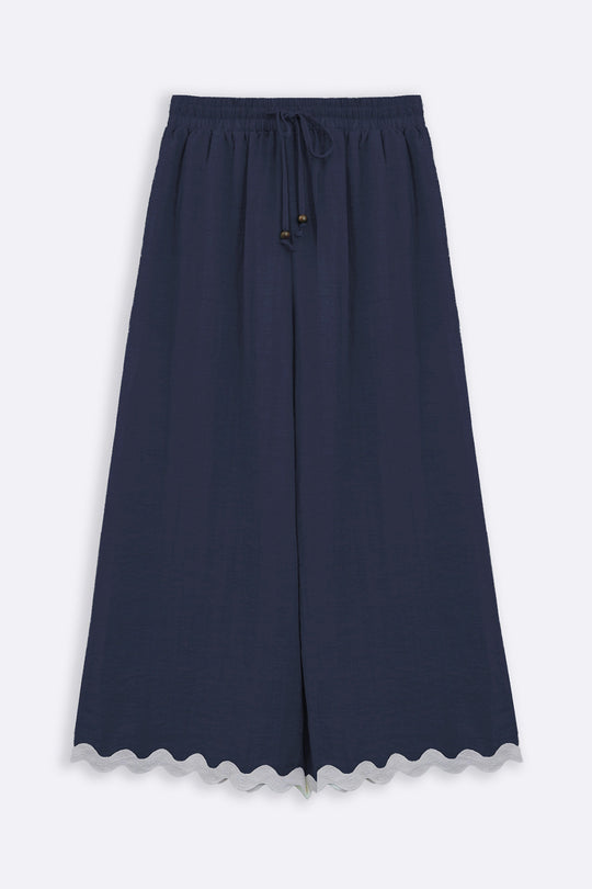NAVY RIC RAC BREEZE CULOTTE