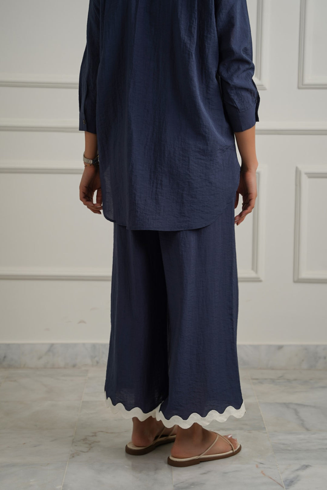 NAVY RIC RAC BREEZE CULOTTE