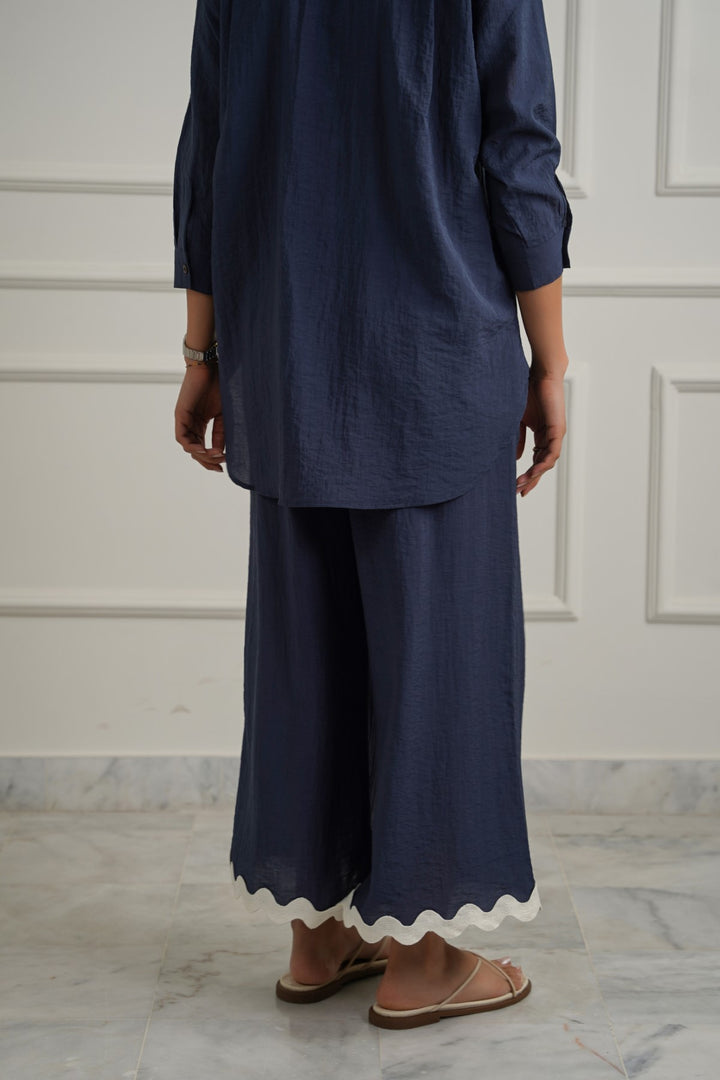 NAVY RIC RAC BREEZE CULOTTE