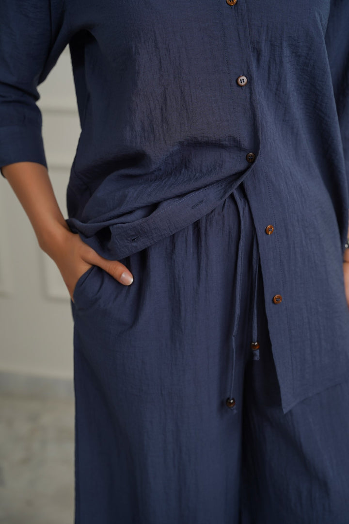NAVY RIC RAC BREEZE CULOTTE