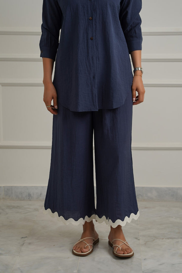 NAVY RIC RAC BREEZE CULOTTE