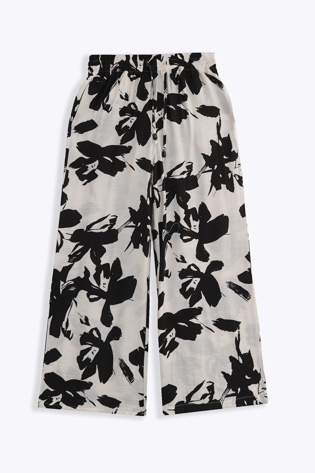 BLACK ABSTRACT RESORT PANTS