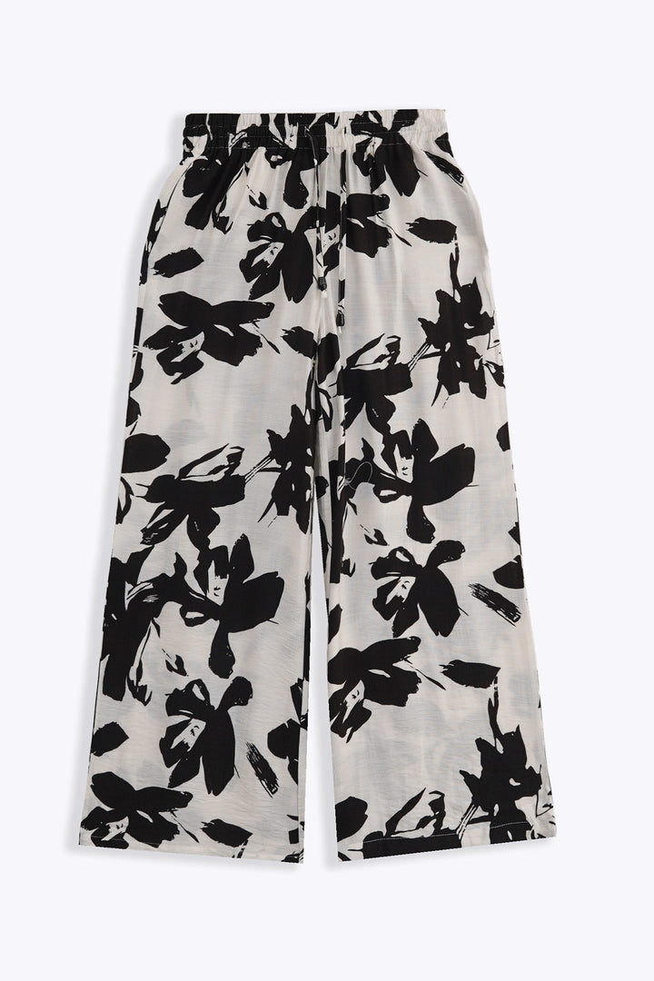 BLACK ABSTRACT RESORT PANTS