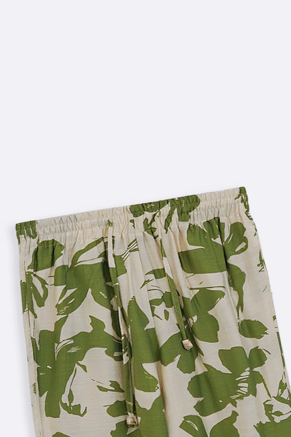 GREEN ABSTRACT RESORT PANTS