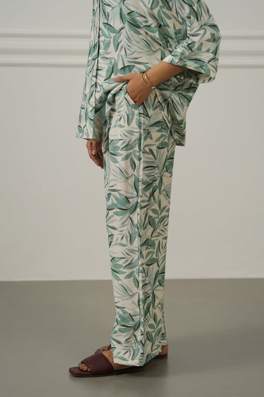 GREEN BAMBOO CANOPY PANTS
