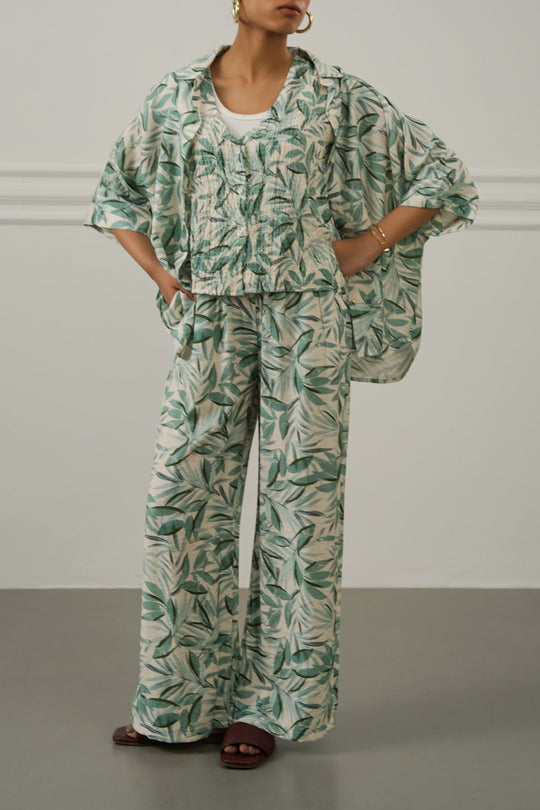GREEN BAMBOO CANOPY PANTS