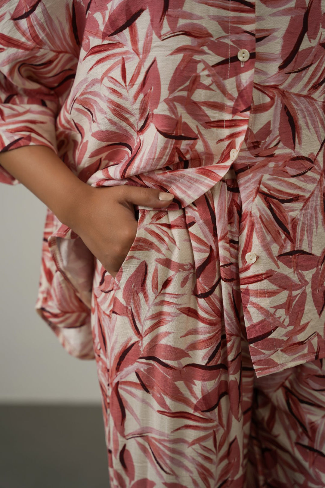 PINK BAMBOO CANOPY PANTS