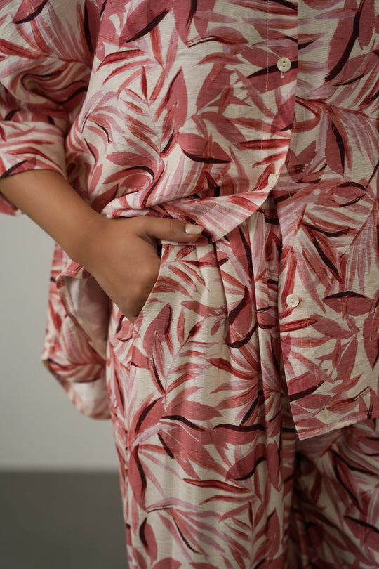 PINK BAMBOO CANOPY PANTS