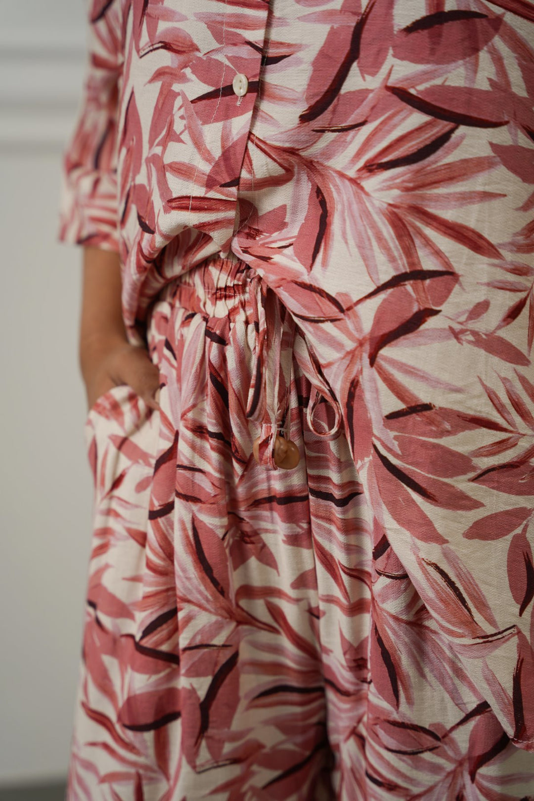 PINK BAMBOO CANOPY PANTS