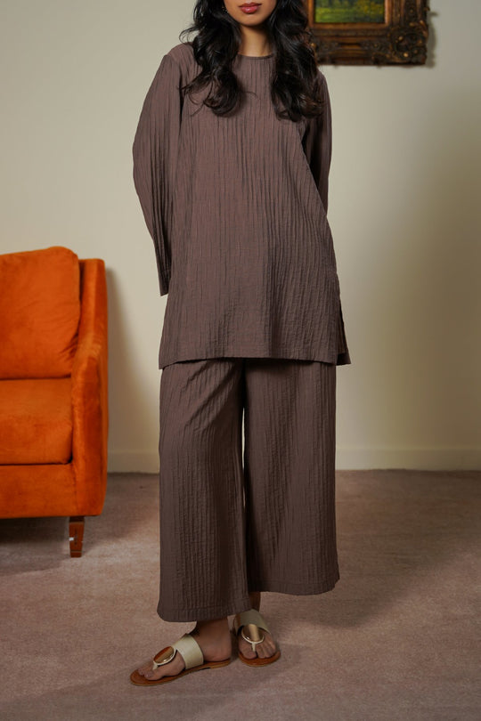 MOCHA SABLE EASY PANTS