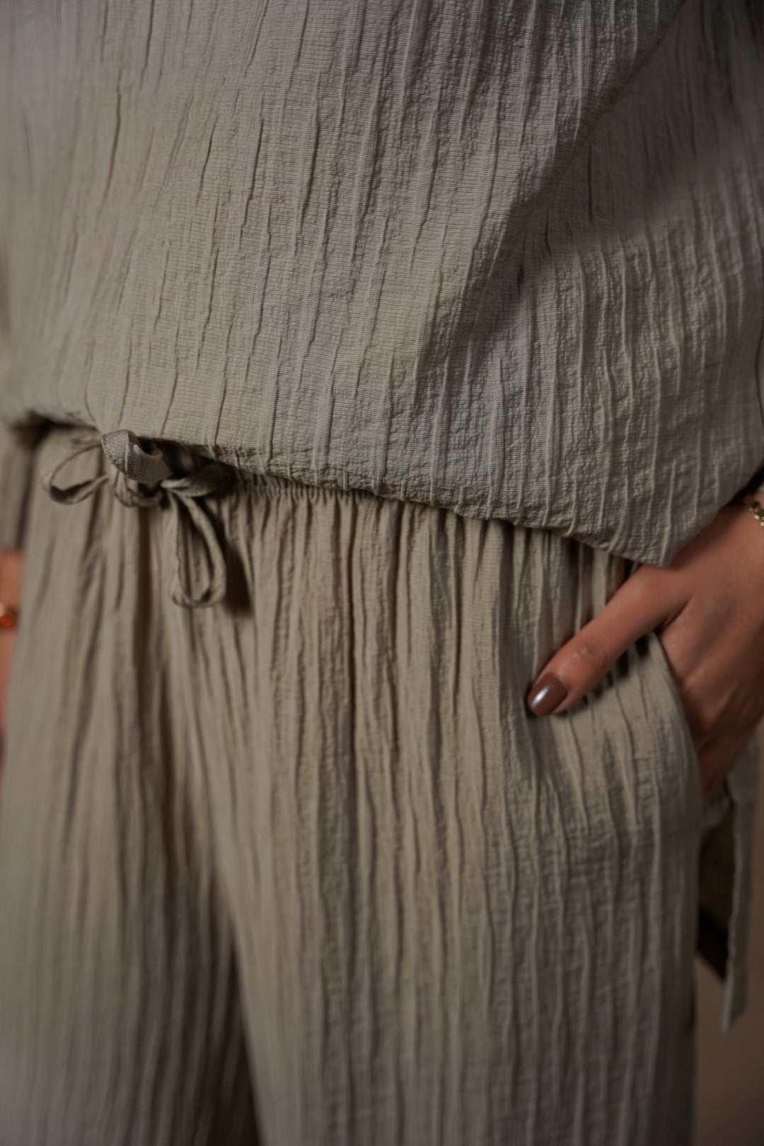 TAUPE SABLE EASY PANTS