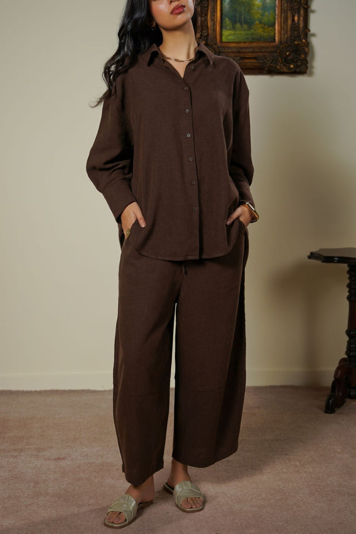 COFFEE PLANT FIBER COCOON PANTS