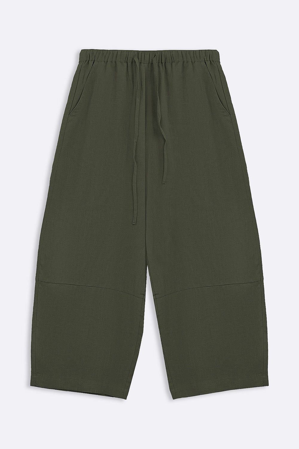 GREEN PLANT FIBER COCOON PANTS