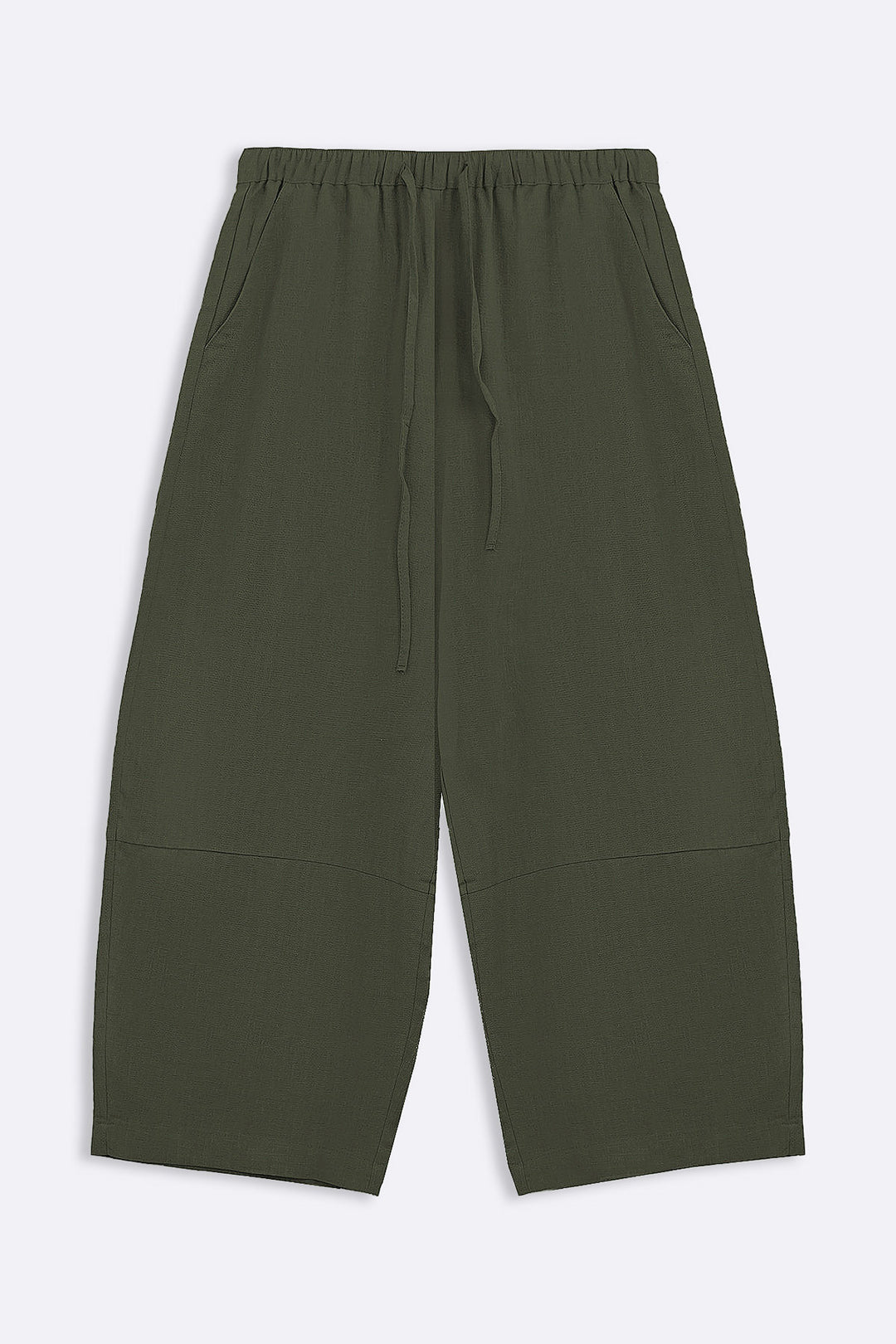 GREEN PLANT FIBER COCOON PANTS