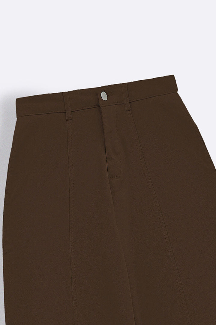 BROWN SLOUCHY EASE PANTS