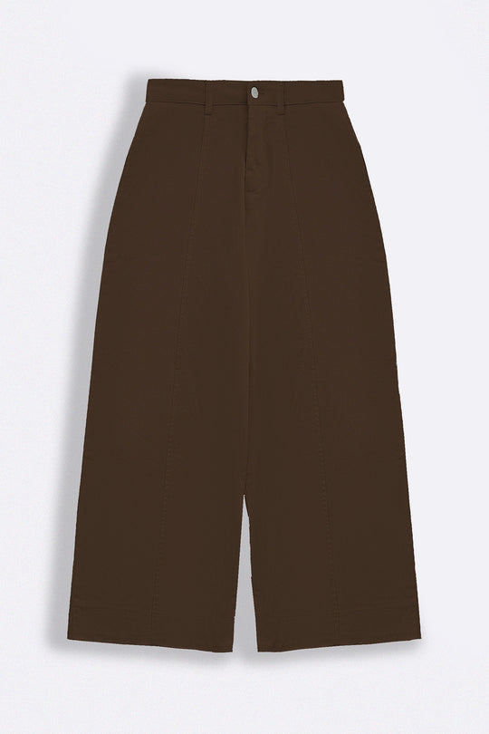 BROWN SLOUCHY EASE PANTS