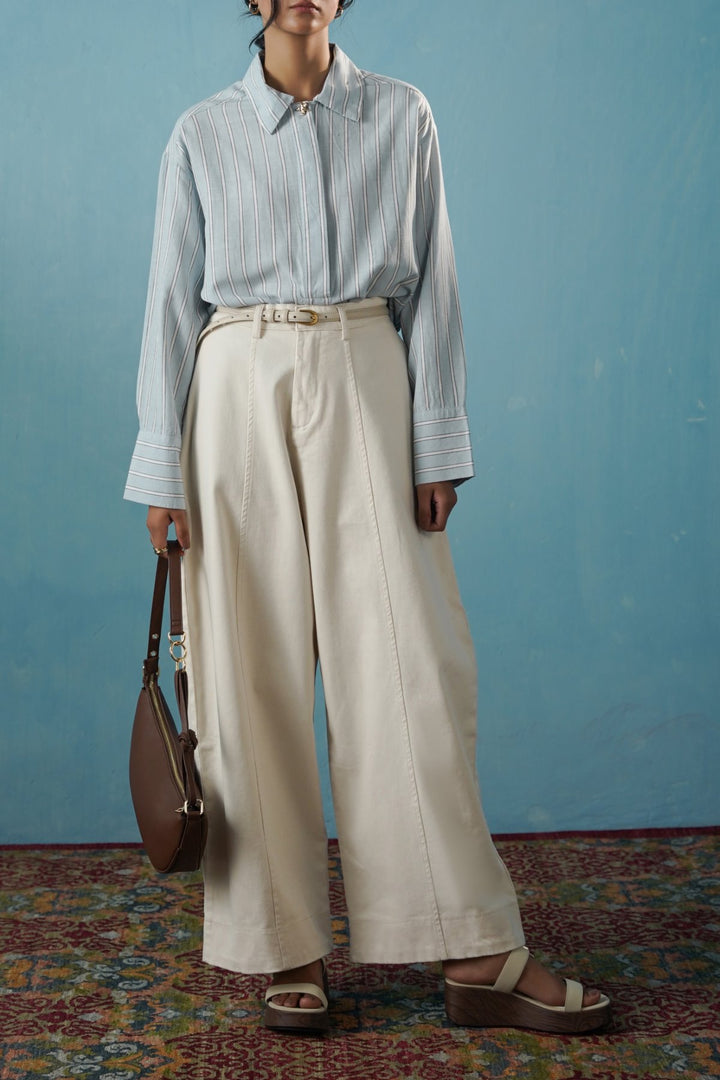 ECRU SLOUCHY EASE PANTS