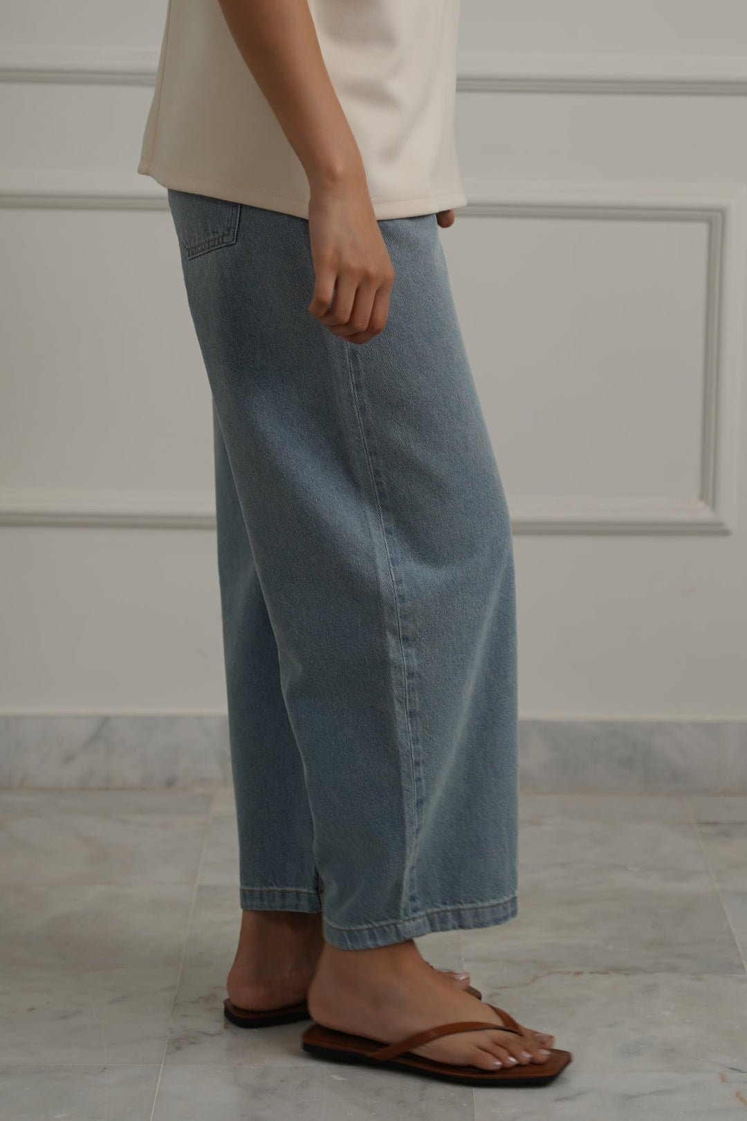 VINTAGE BLUE HIGH WAIST COCOON JEANS
