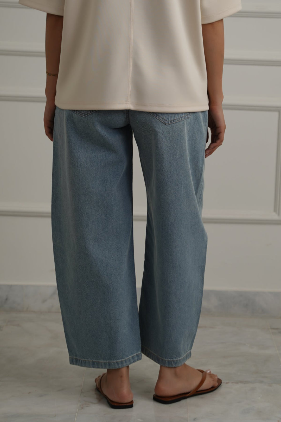 VINTAGE BLUE HIGH WAIST COCOON JEANS