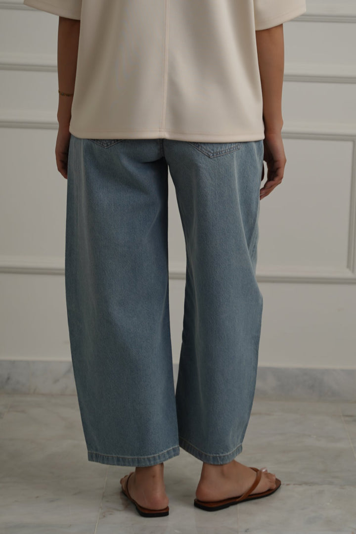 VINTAGE BLUE HIGH WAIST COCOON JEANS