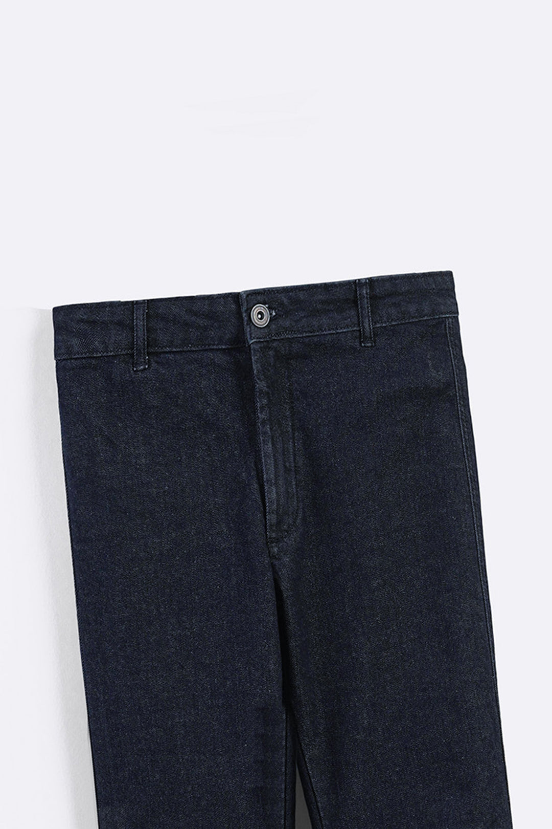 DARK BLUE MID-RISE KICK FLARE JEANS