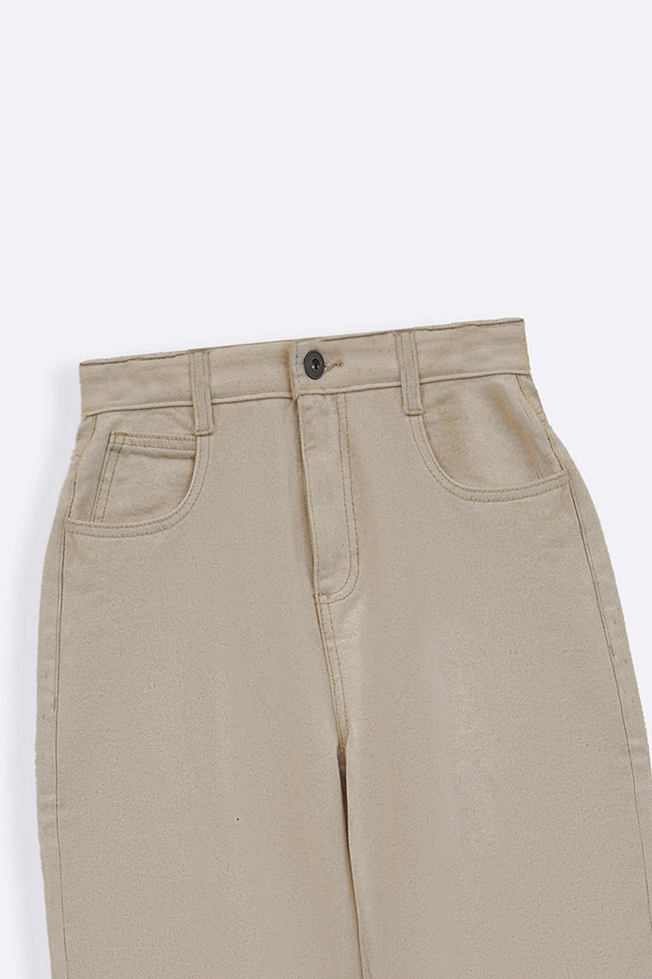 ECRU HIGH WAIST COCOON JEANS
