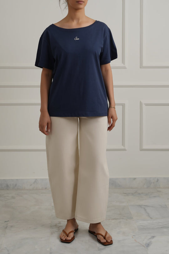 ECRU HIGH WAIST COCOON JEANS