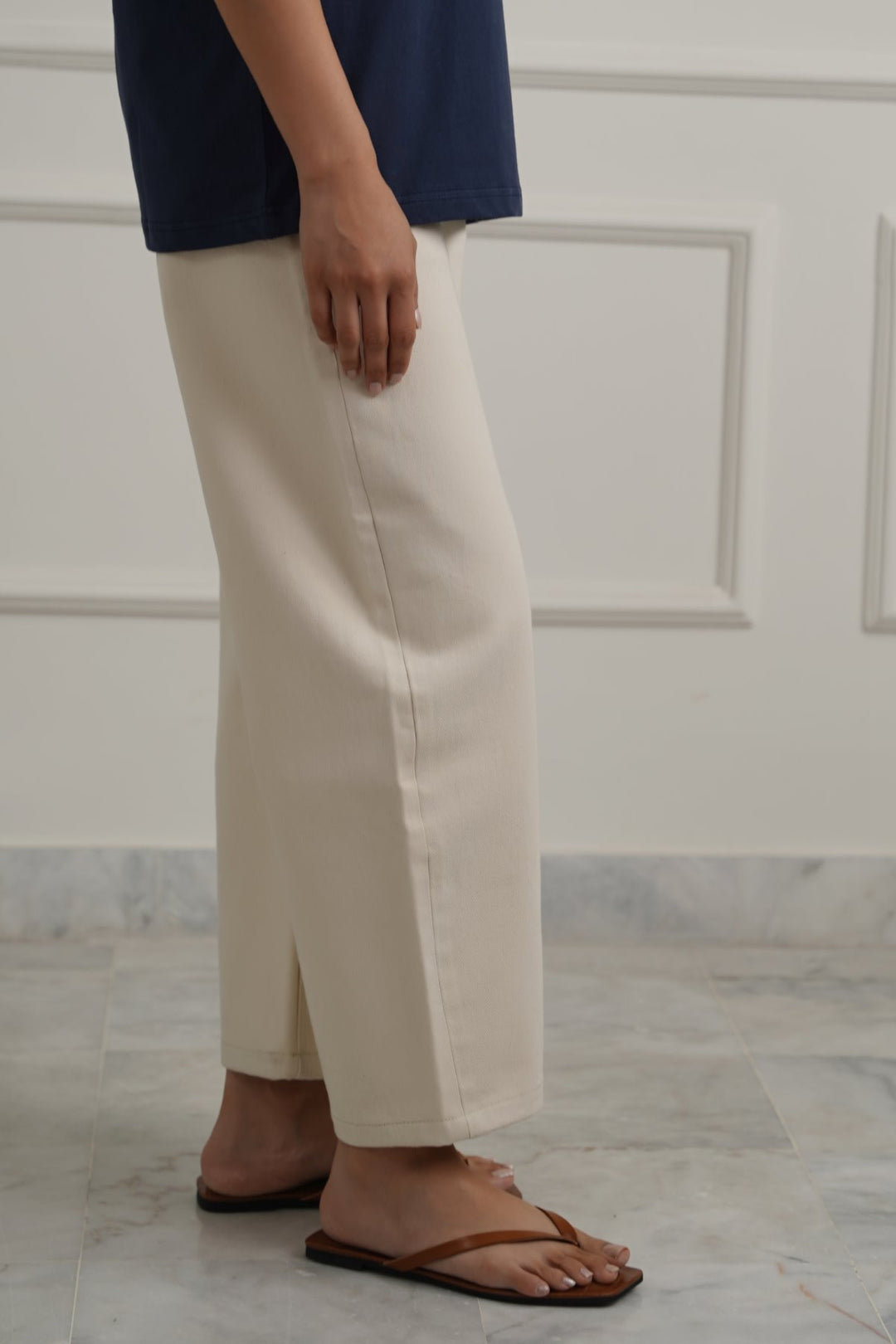 ECRU HIGH WAIST COCOON JEANS