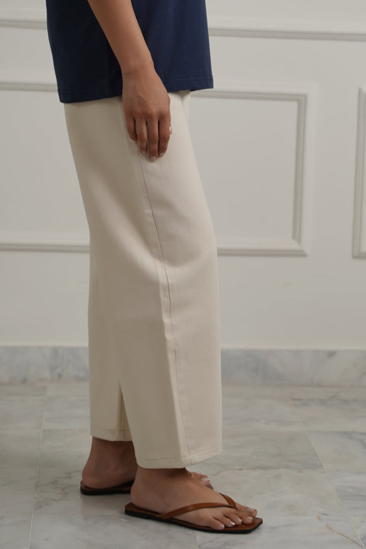 ECRU HIGH WAIST COCOON JEANS