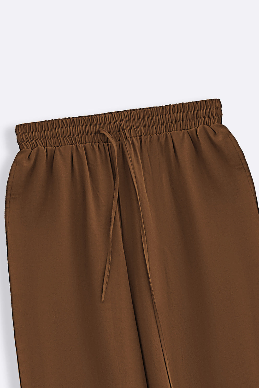 BROWN CASUAL COTTON MIX CULOTTES