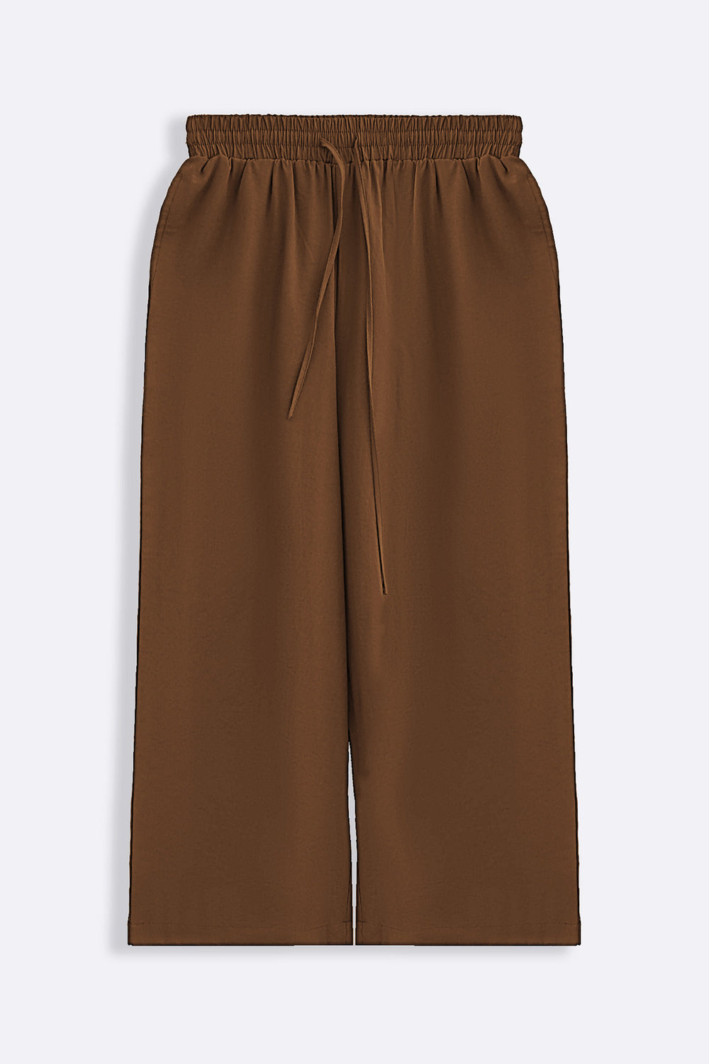 BROWN CASUAL COTTON MIX CULOTTES