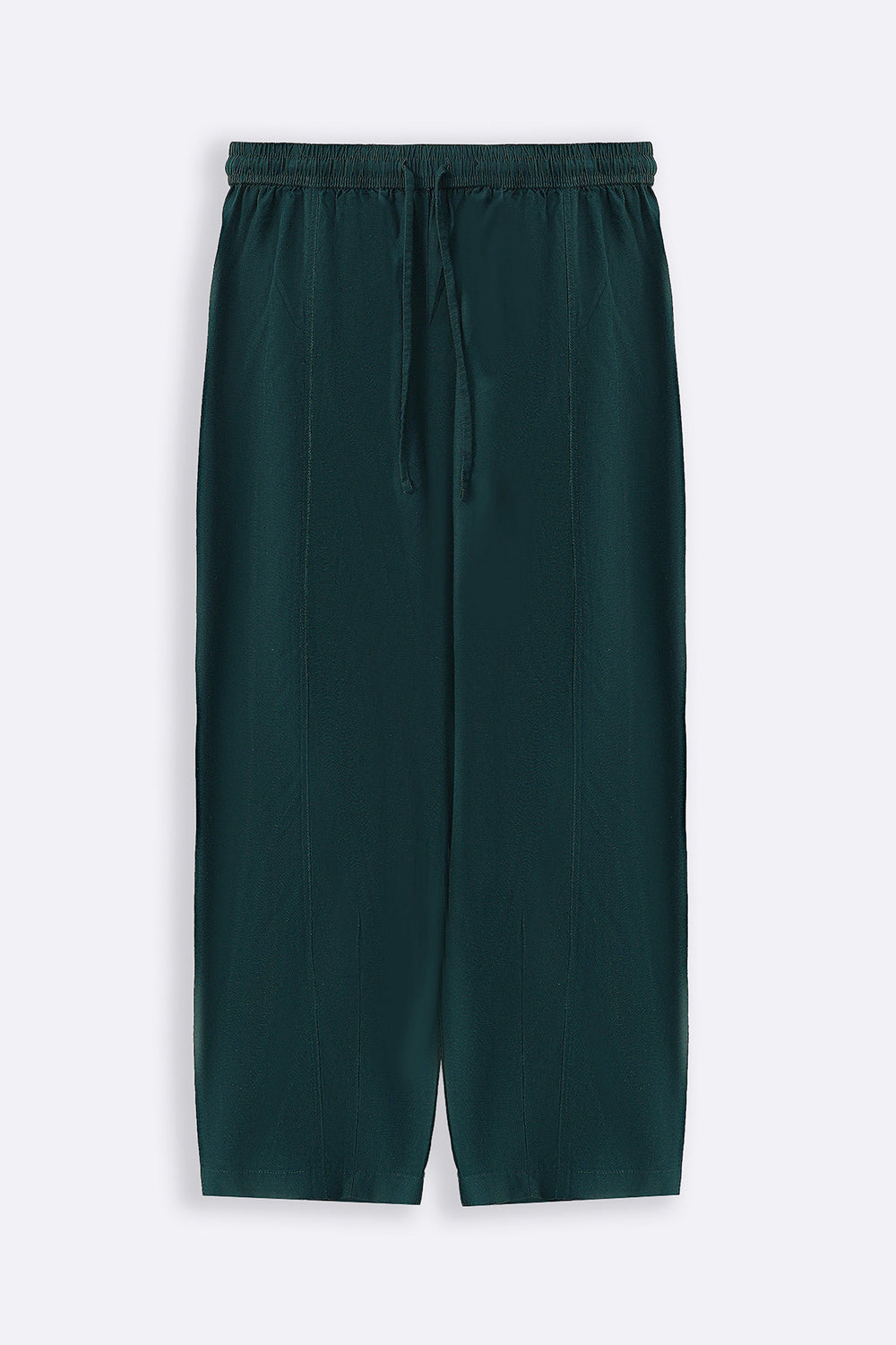 FOREST GREEN LINEN BLEND PANTS