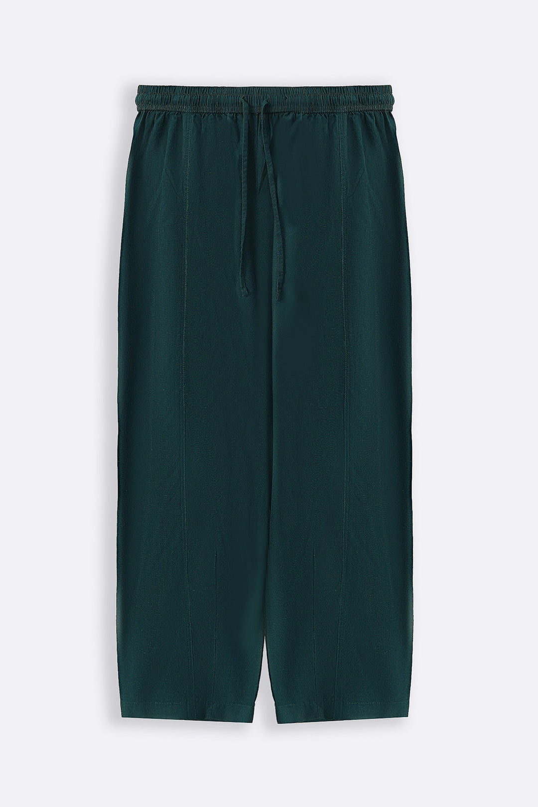 FOREST GREEN LINEN BLEND PANTS