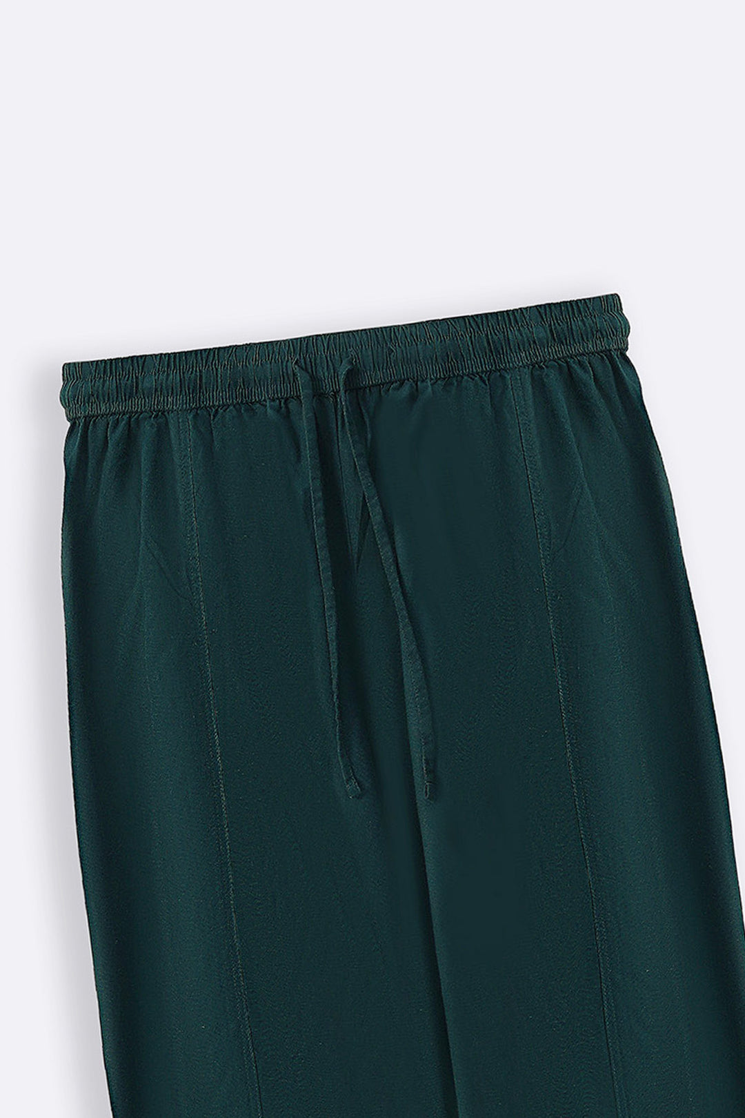 FOREST GREEN LINEN BLEND PANTS