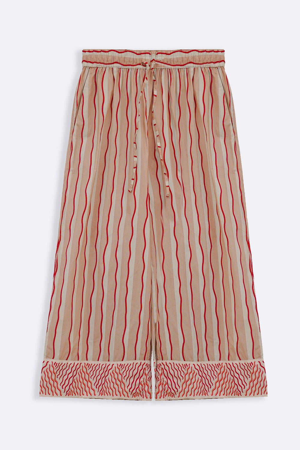 PINK STRIPED COTTON CULOTTES