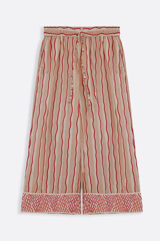 PINK STRIPED COTTON CULOTTES