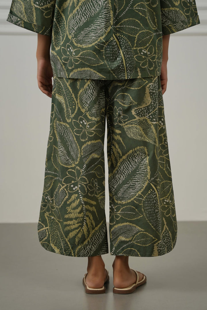 GREEN CURVED HEM AMAZONIA CULOTTES
