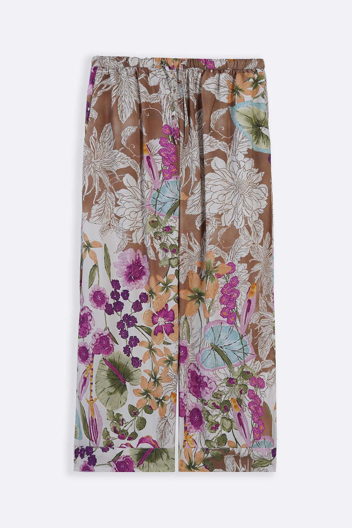 BEIGE GARDEN KALEIDOSCOPE PANTS