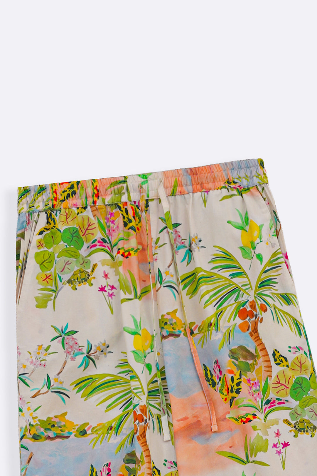 OFF WHITE CURVED HEM ALOHA CULOTTES