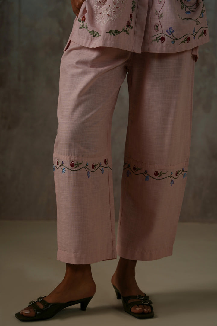 LIGHT PINK PINK BERRY BARREL PANTS