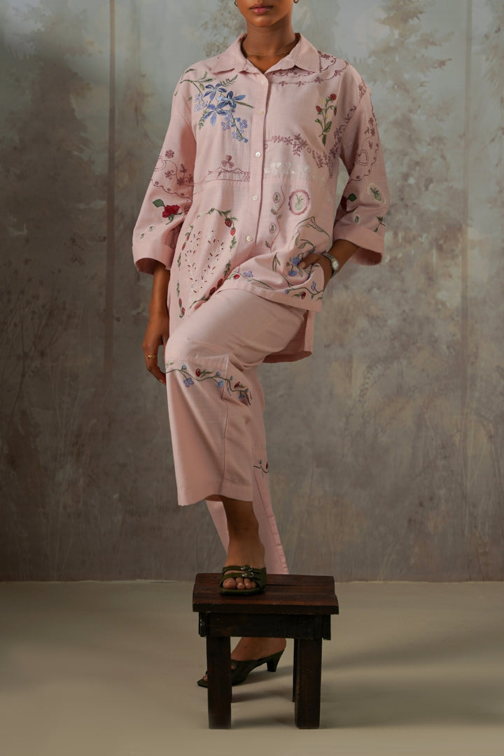 LIGHT PINK PINK BERRY BARREL PANTS