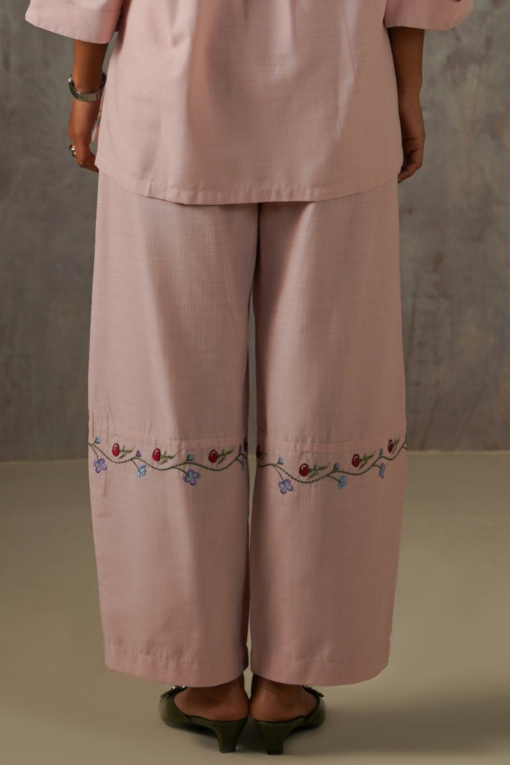 LIGHT PINK PINK BERRY BARREL PANTS