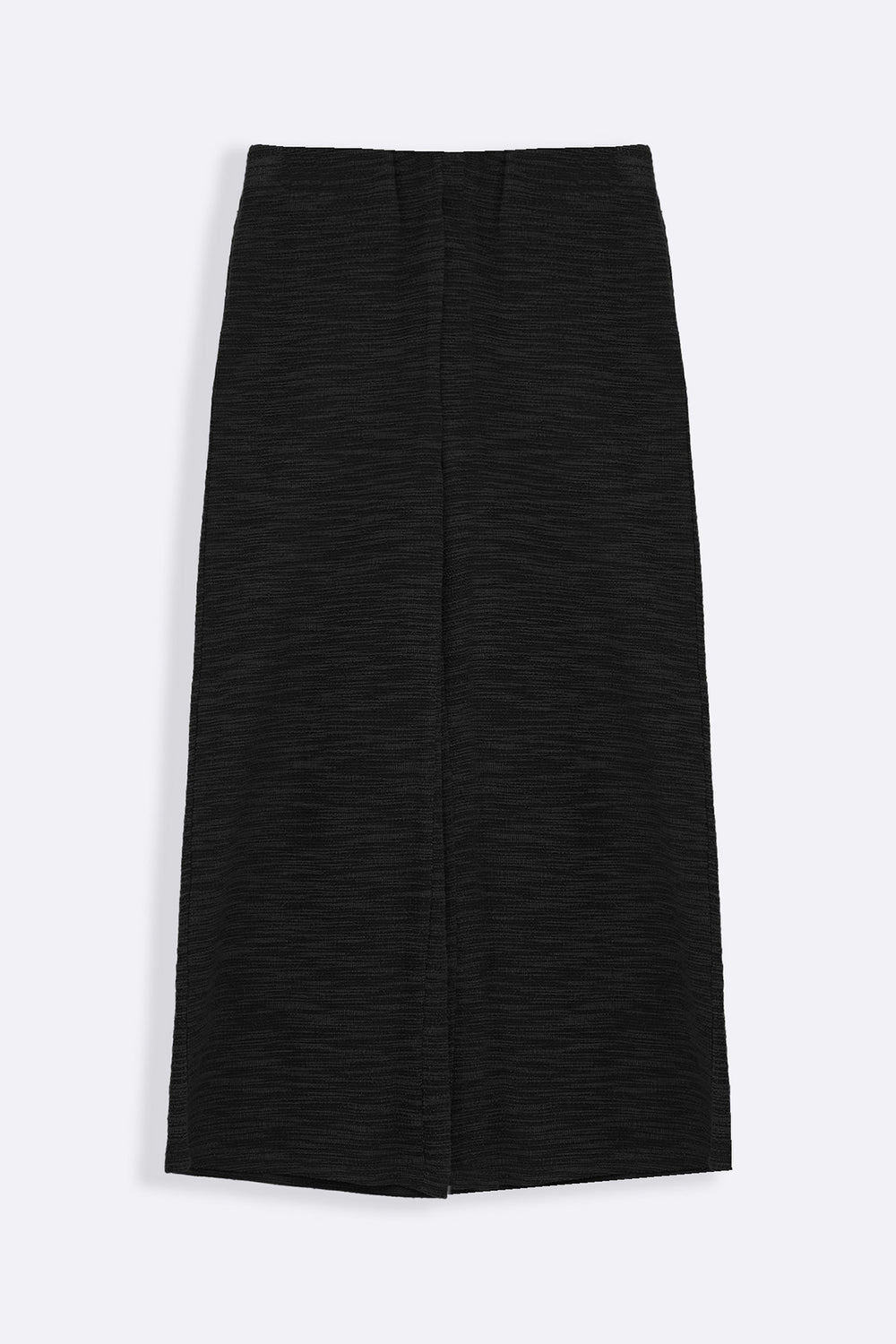 BLACK STRAIGHT TEXTURED PANTS
