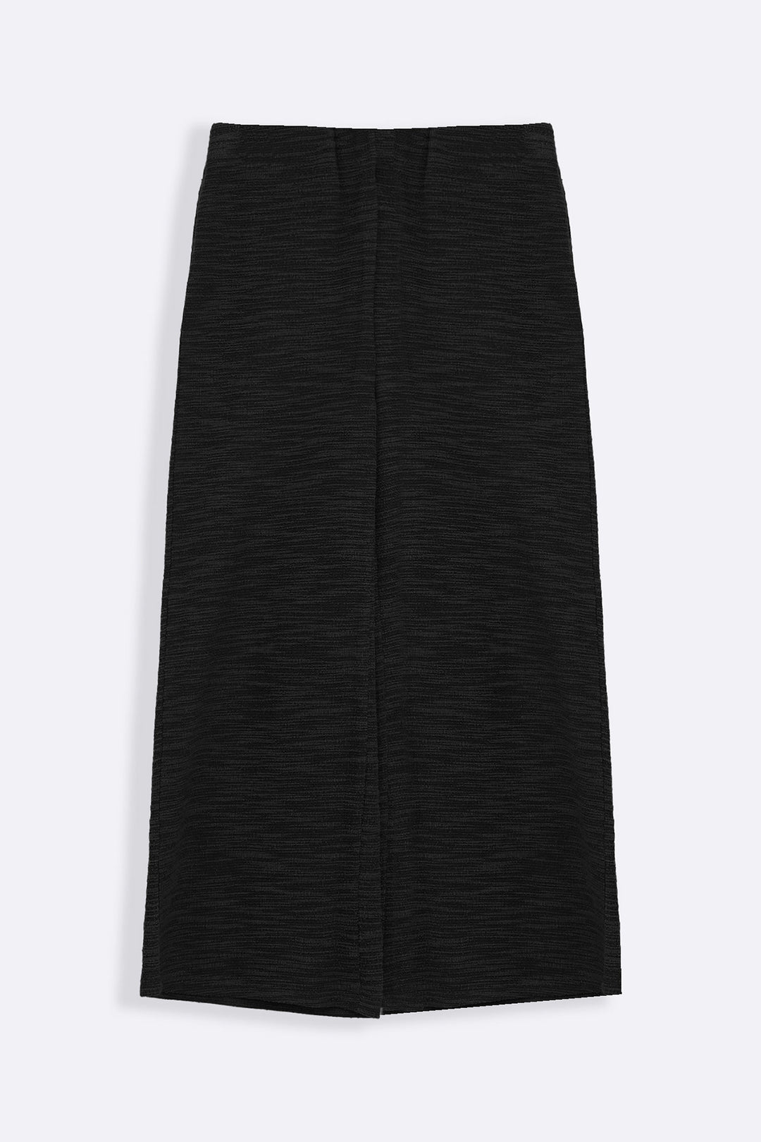 BLACK STRAIGHT TEXTURED PANTS