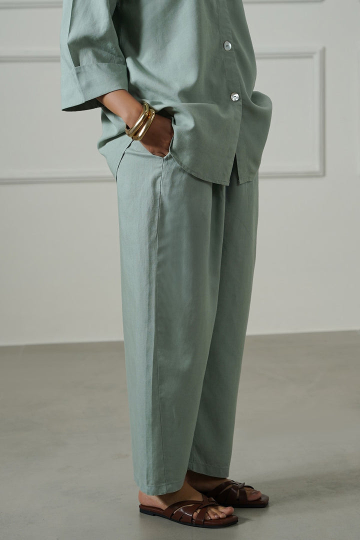 AQUA LYOCELL LINEN EASE PANTS