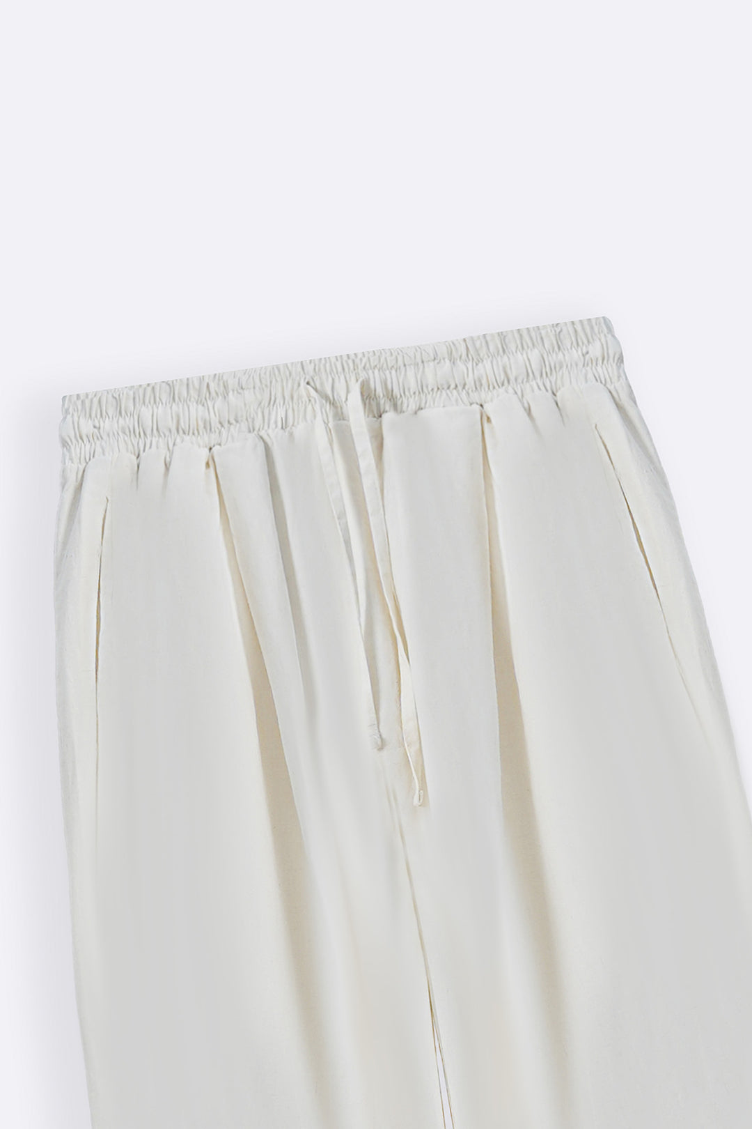 ECRU LYOCELL LINEN EASE PANTS
