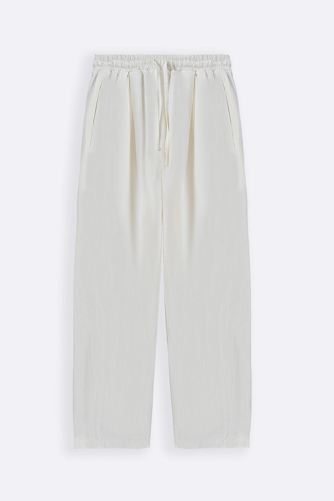 ECRU LYOCELL LINEN EASE PANTS