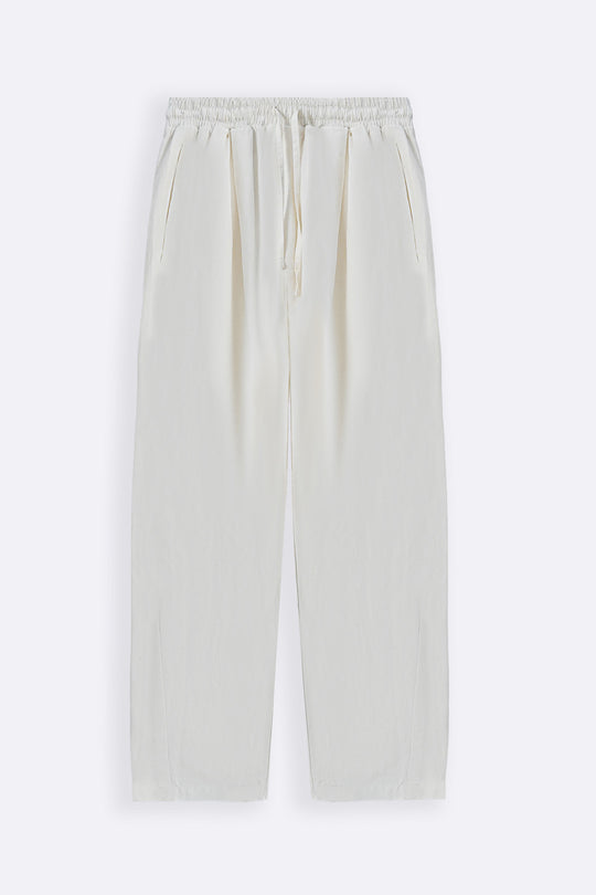 ECRU LYOCELL LINEN EASE PANTS