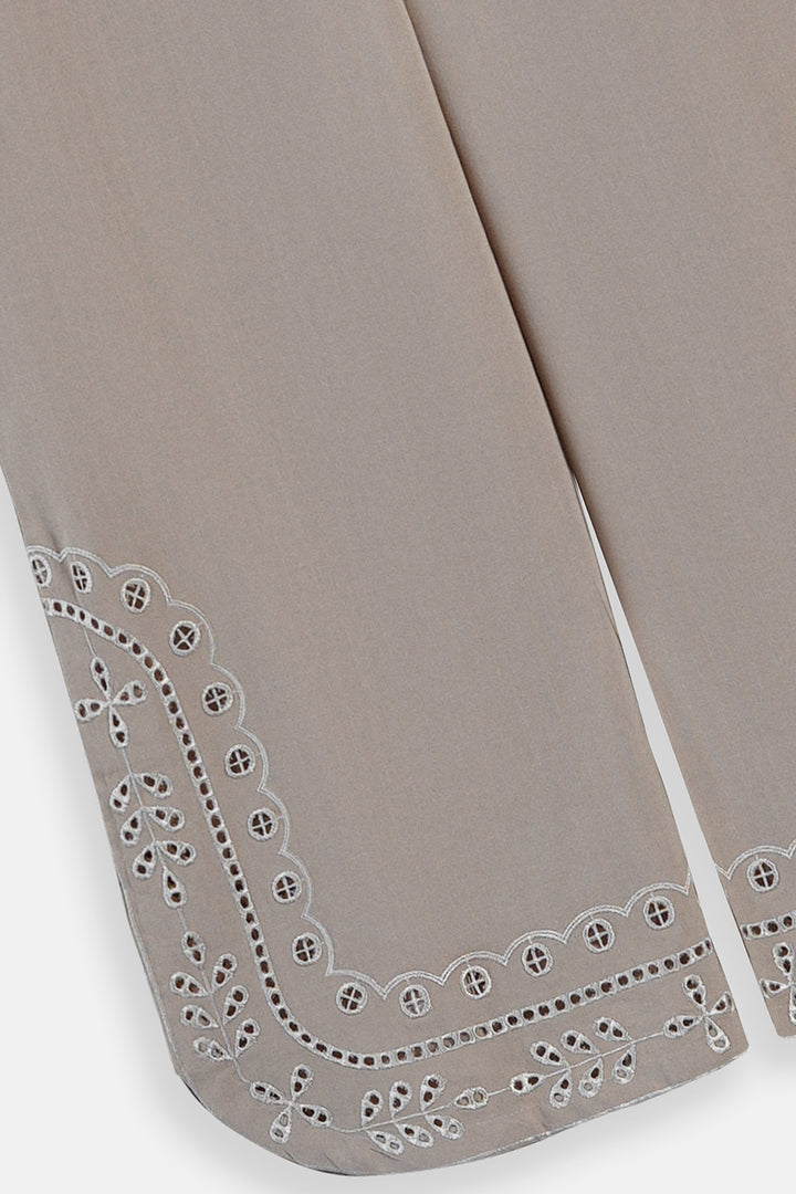 BEIGE FILIGREE EMBROIDERED CULOTTES